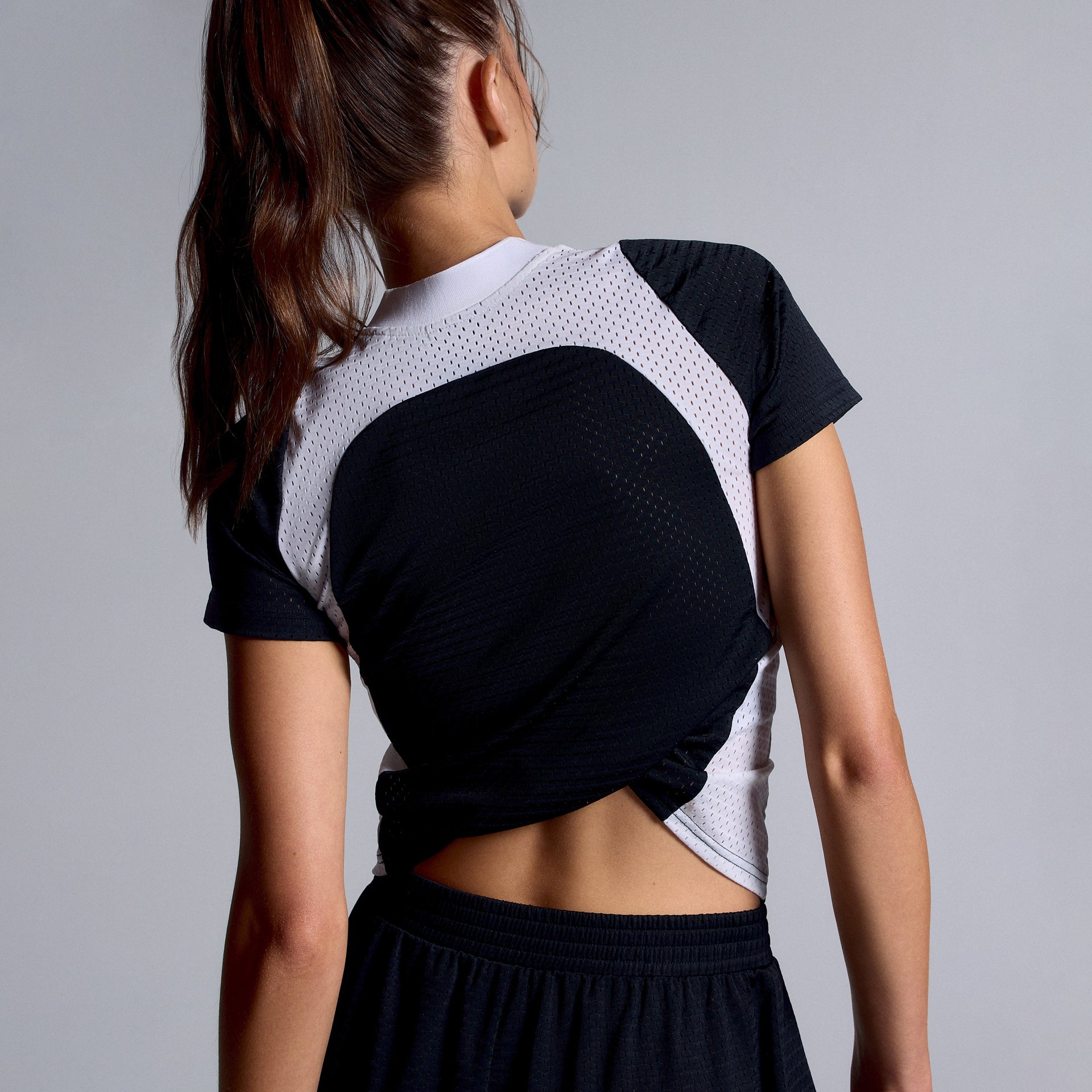 Kith Women Nicci II Paneled Mesh Tee - Black - PH