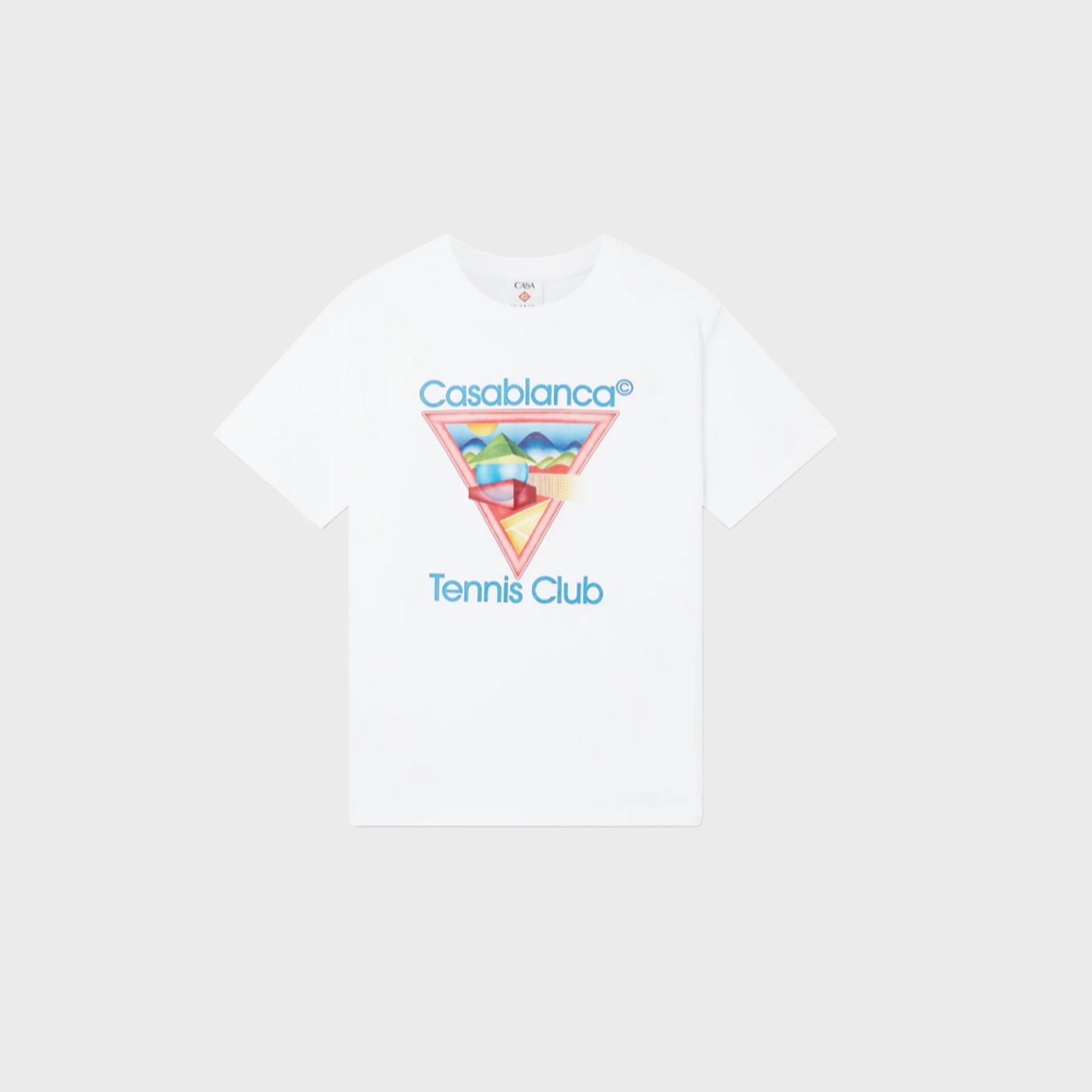 Casablanca Tennis Club Icon Printed Tee Jersey - Bright White