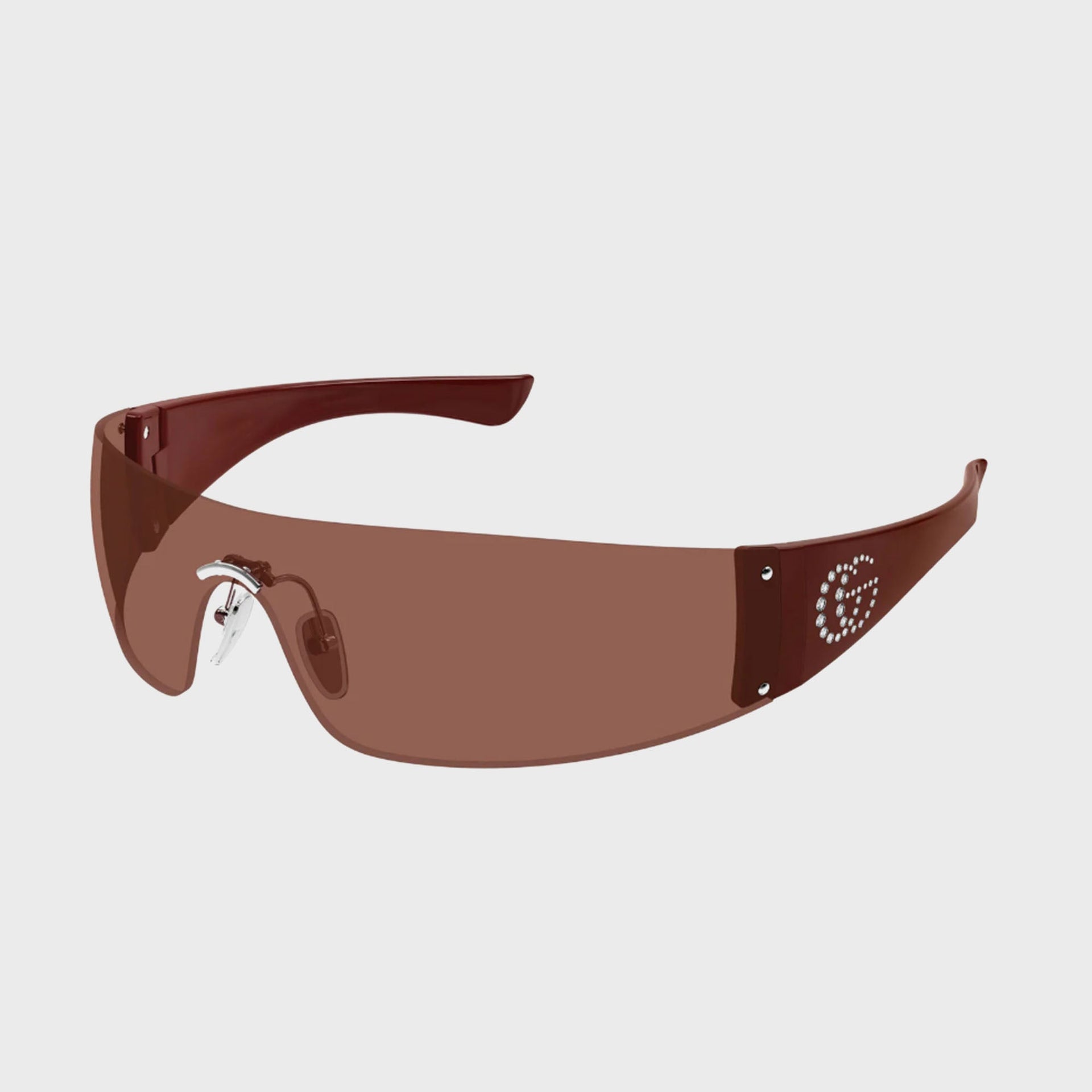 Gucci Sunglasses Unisex Injection - Burgundy / Brown