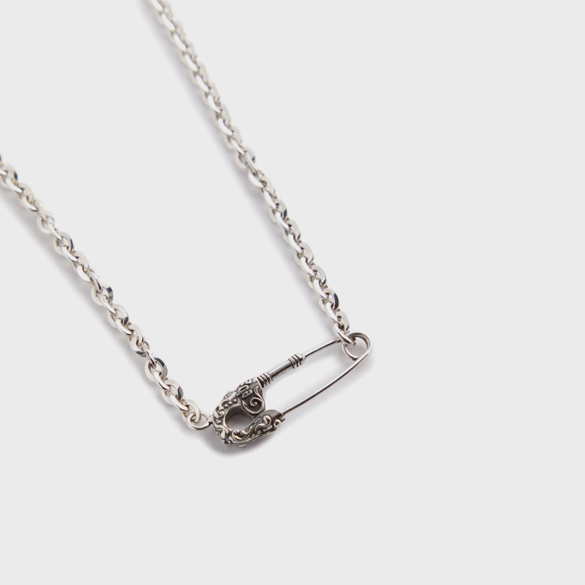 Emanuele Bicocchi Arabesque Pin Necklace - Silver