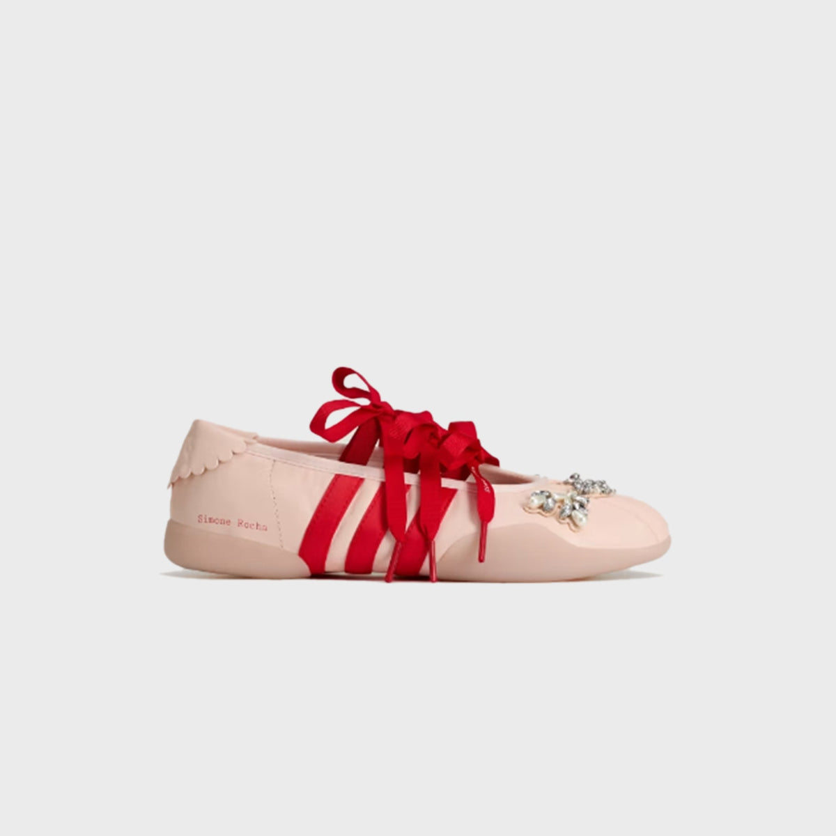 adidas x Simone Rocha WMNS Taekwondo Ballerina Leather - Pink Tint / Pink Tint / Better Scarlet