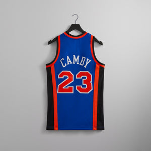 Kith and Mitchell & Ness for the New York Knicks Marcus Camby Jersey - Knicks Blue / Knicks Orange