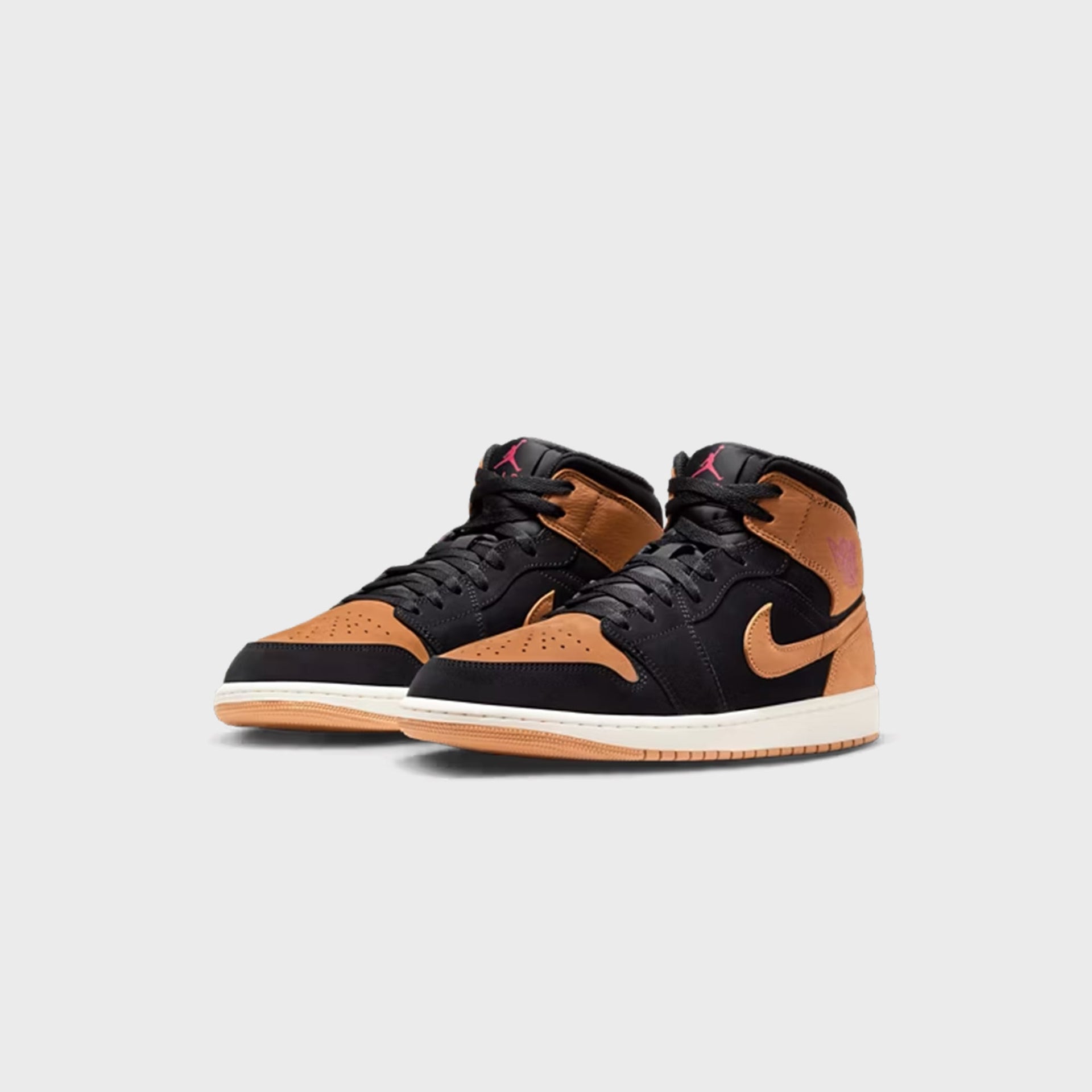 Nike Air Jordan 1 Mid SE - Black / Flax / Varsity Red / Sail