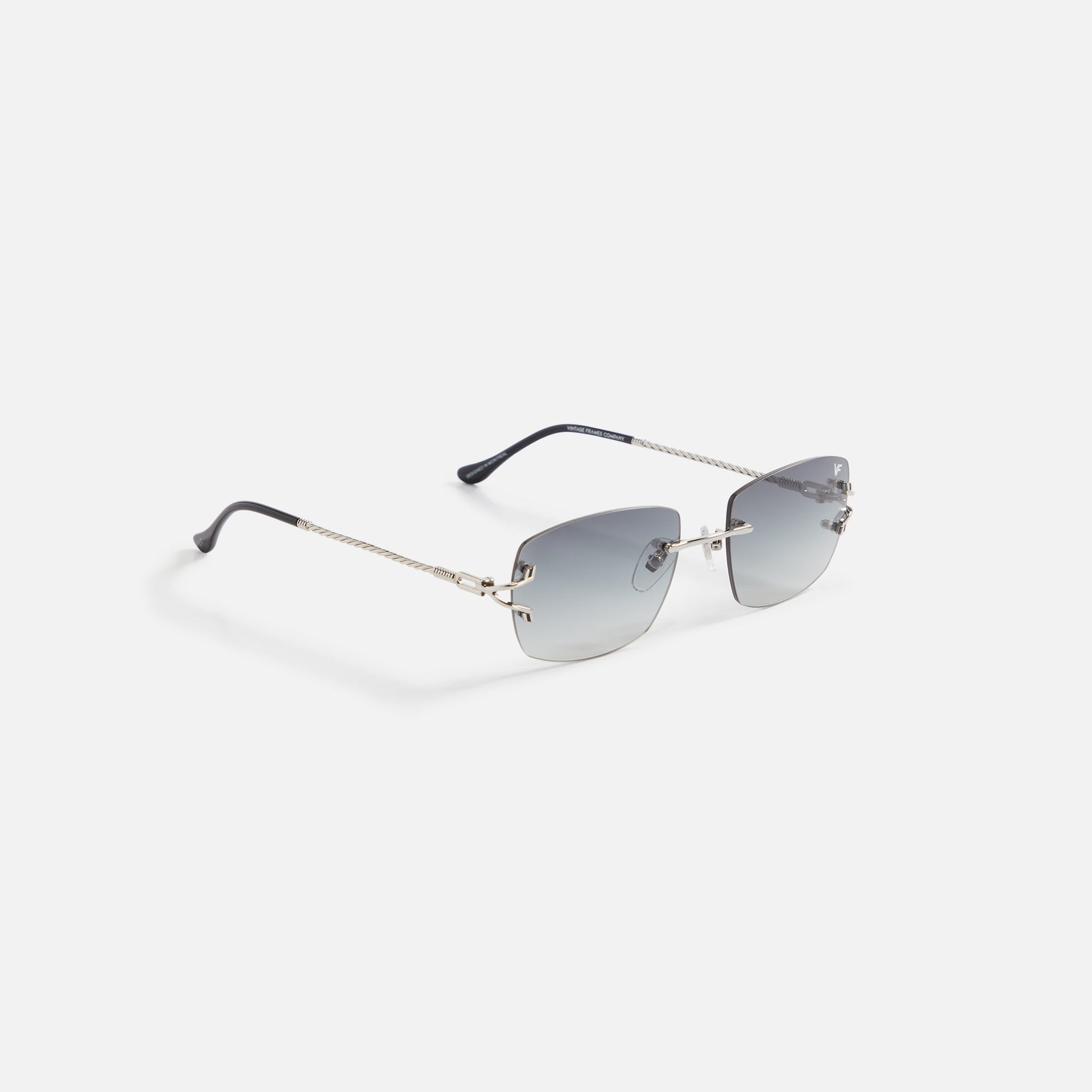 Vintage Frames Bal Harbour White Gold - Grey Gradient