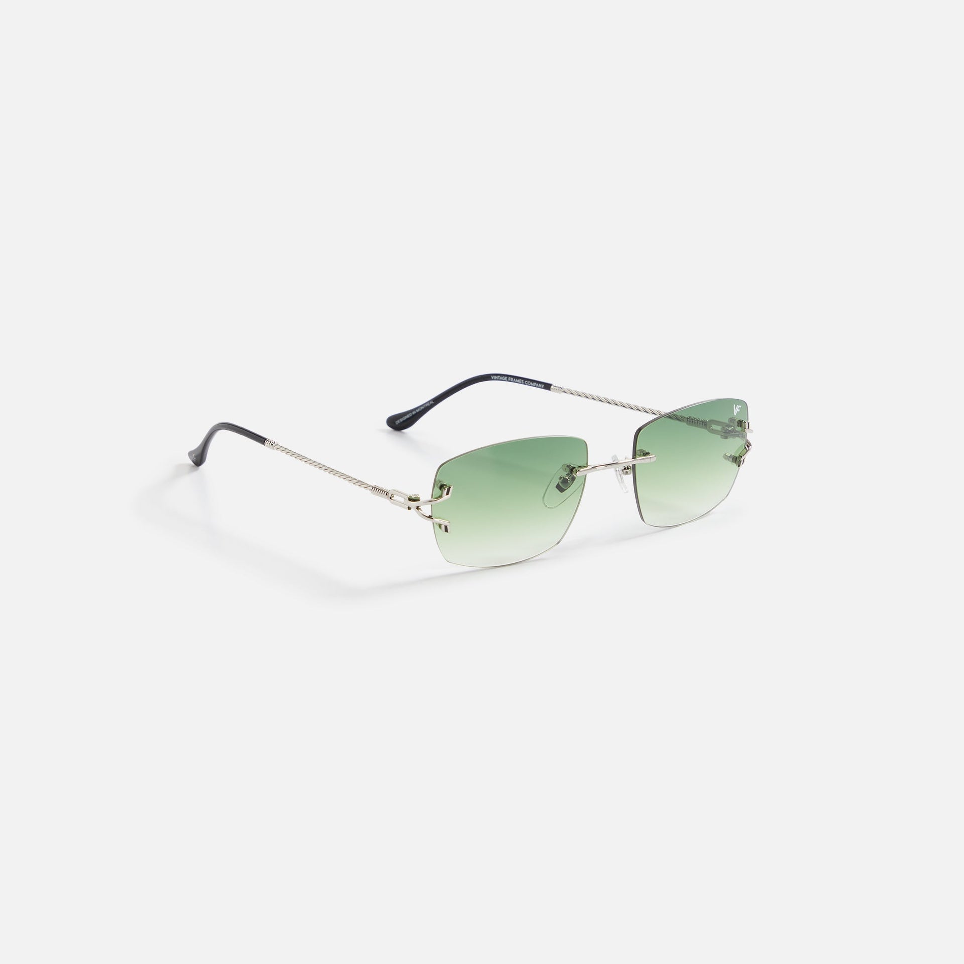 Vintage Frames Bal Harbour White Gold - Green Gradient