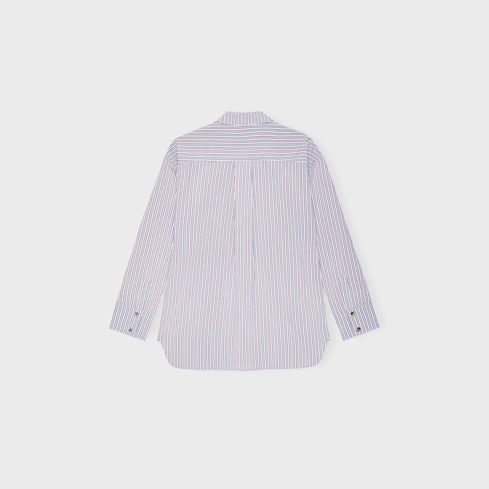Ganni Yarn Dyed Stripe Shirt - Soft Chambray