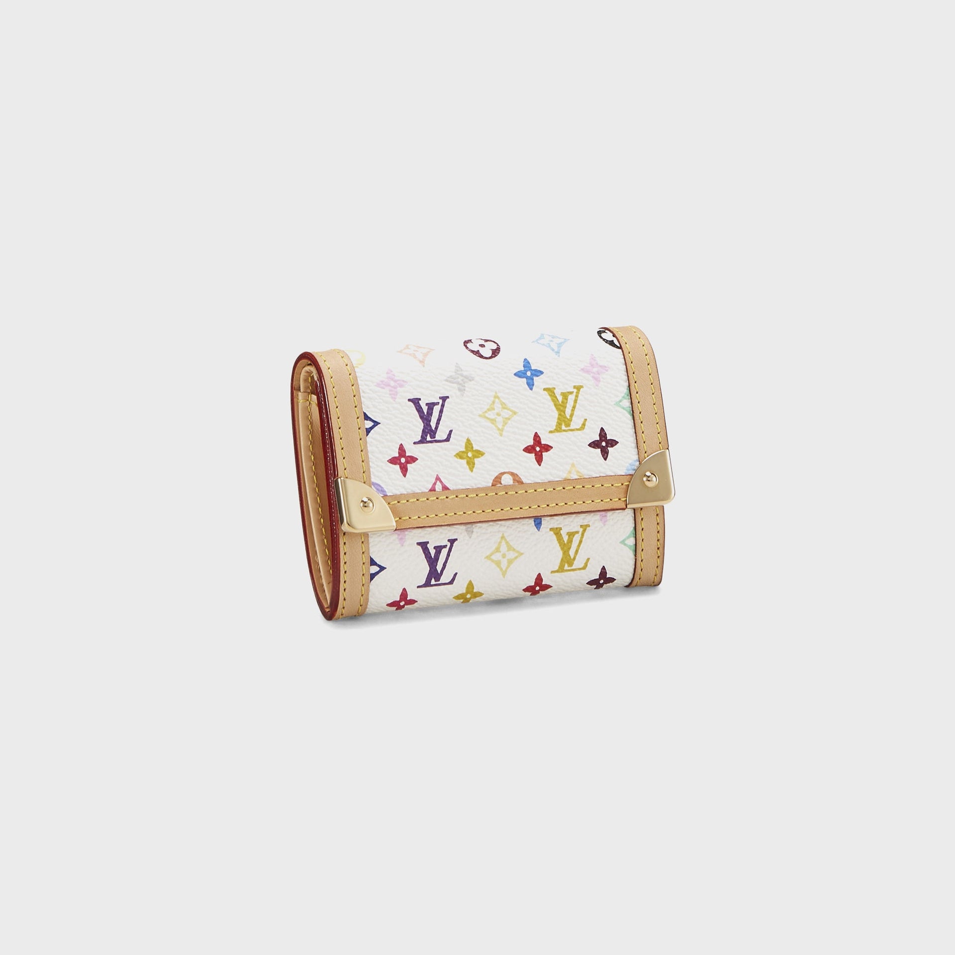 WGACA Louis Vuitton Multi Porte Monnaie Plat - White / Multi