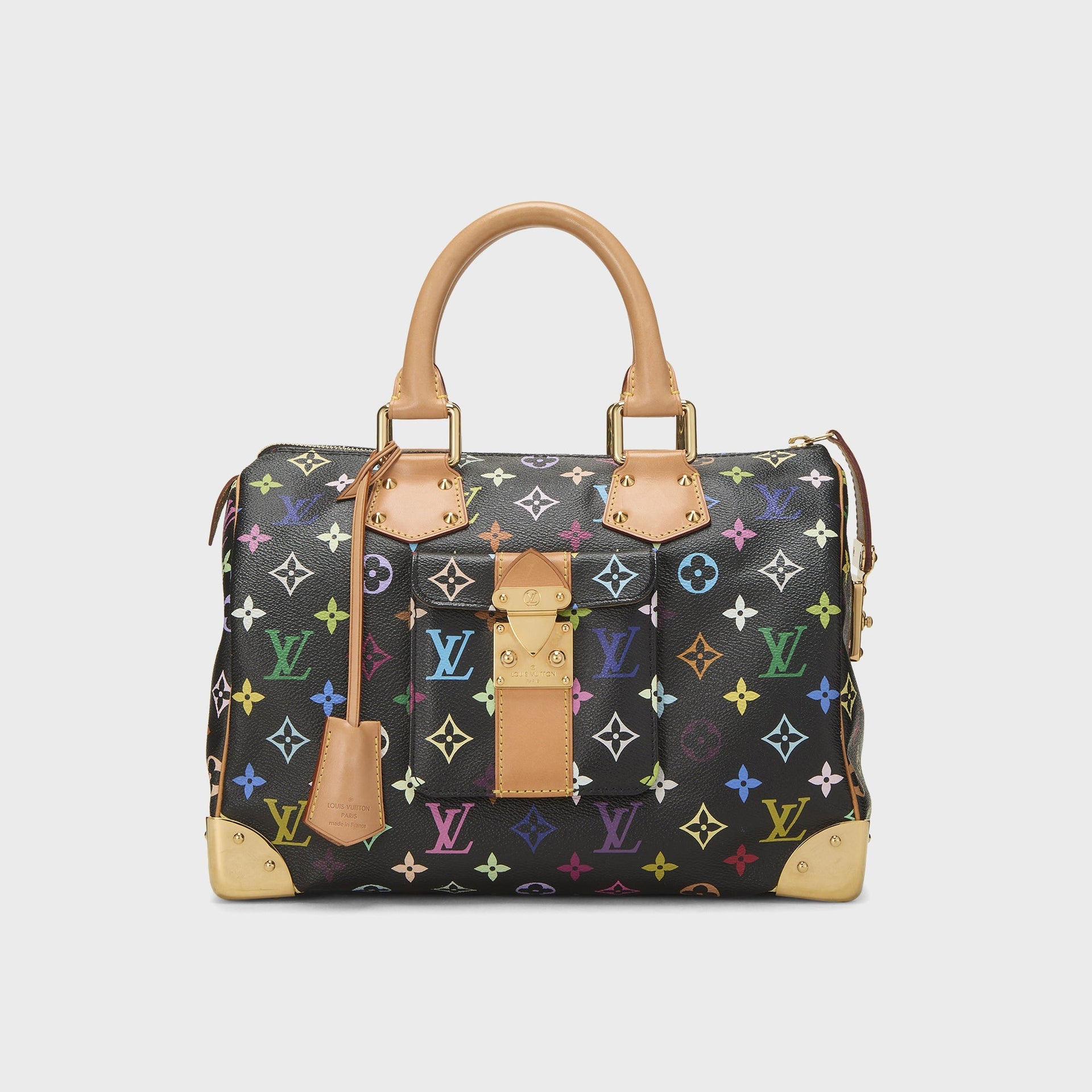WGACA Louis Vuitton x Takashi Murakami Monogram Multicolore Speedy 30 - Black