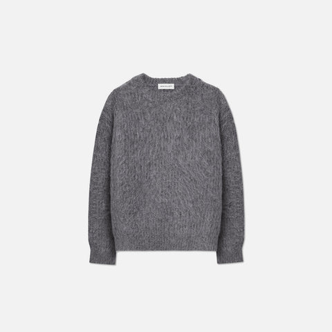 John Elliott Wool Mohair Crew - Charcoal