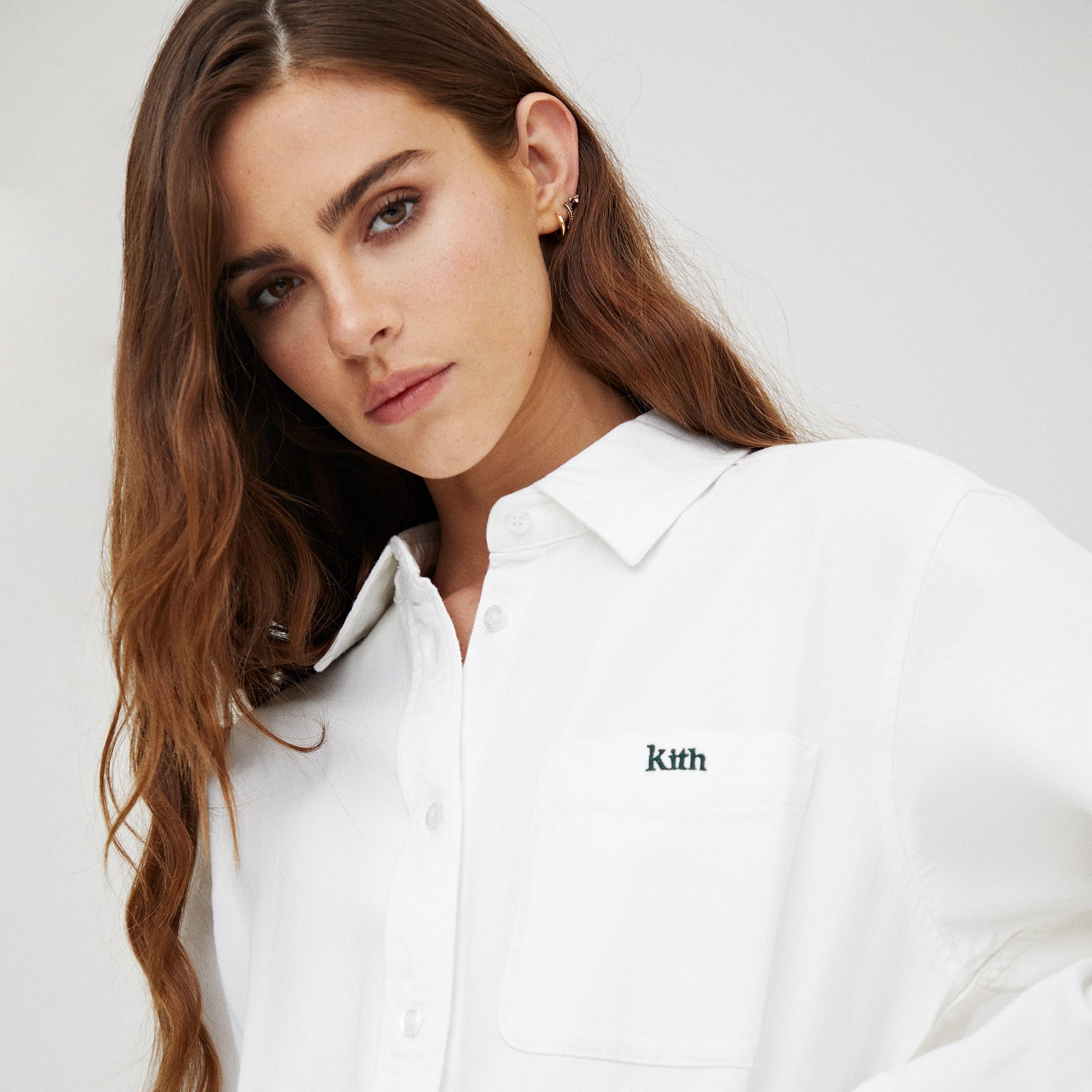 Kith Women Ora II Denim Shirt - Putty Denim