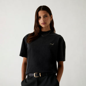 Kith Women Mock Neck Vintage Tee - Black