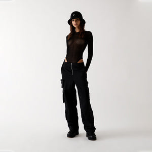 Kith Women Elyse Mesh Bodysuit - Black