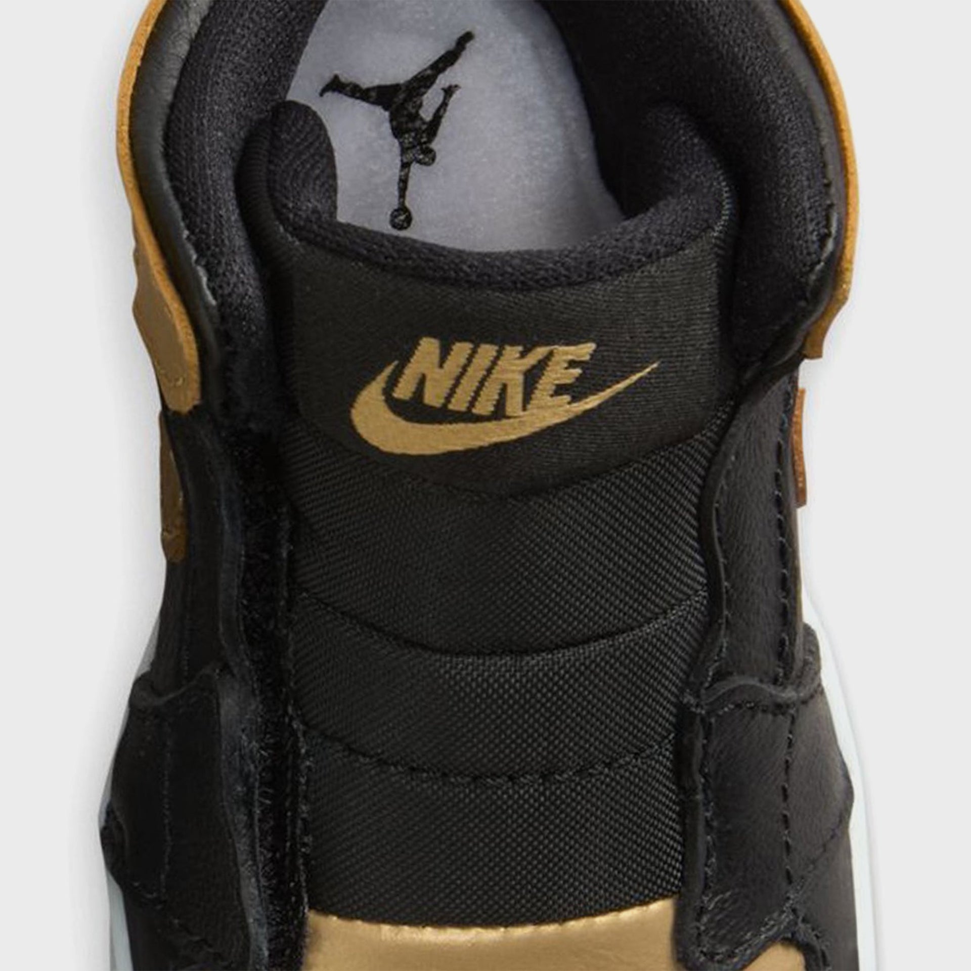 Jordan TD Air Jordan 1 Crib Bootie - Black / Metallic Gold Sail