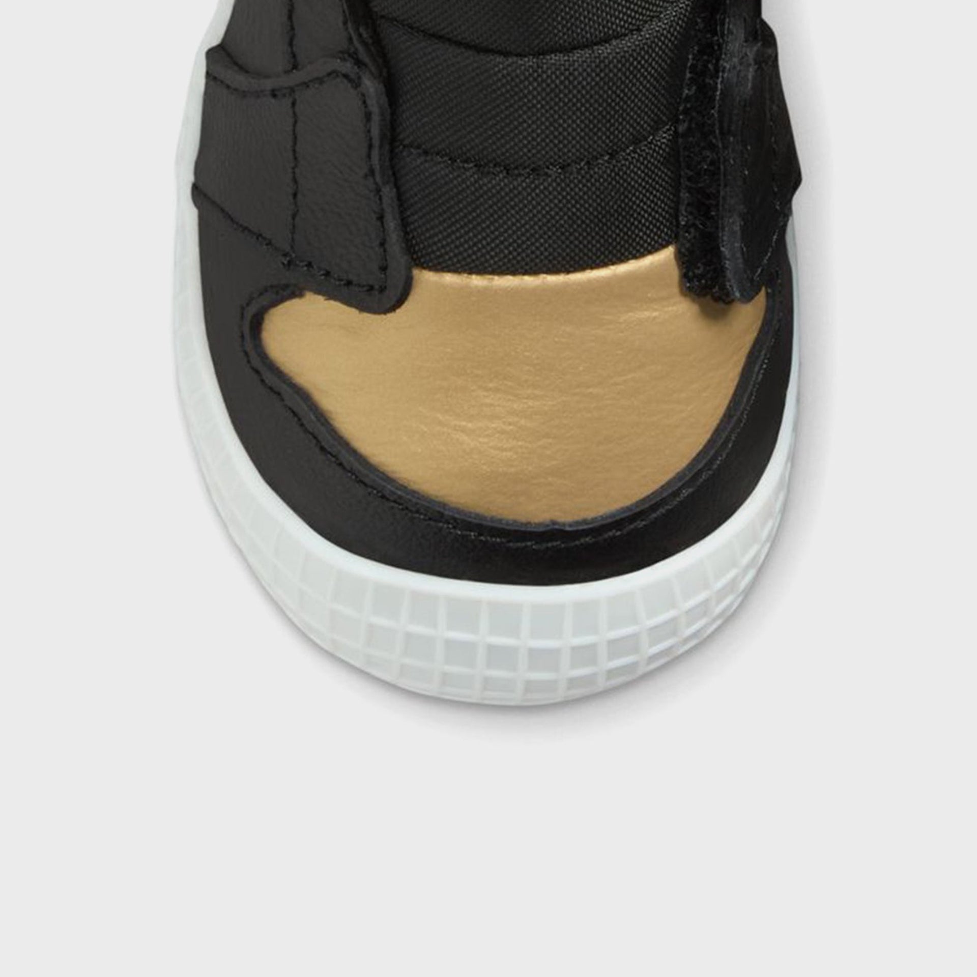 Jordan TD Air Jordan 1 Crib Bootie - Black / Metallic Gold Sail