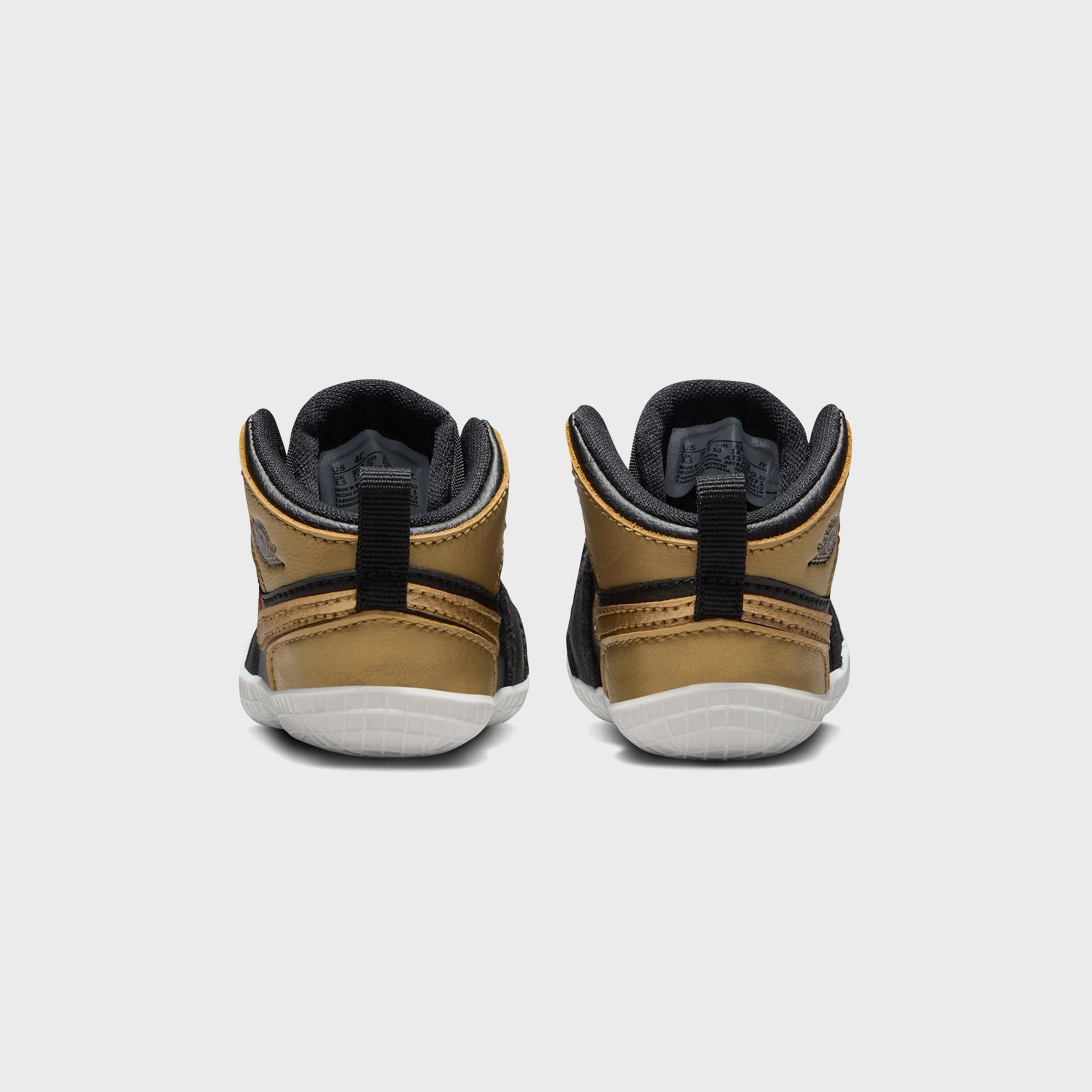 Jordan TD Air Jordan 1 Crib Bootie - Black / Metallic Gold Sail