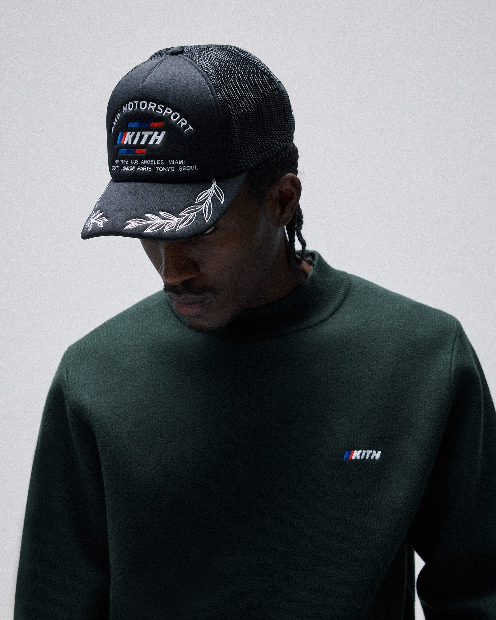 KITH×BMW コラボcap Kith x BMW M Nolan Trucker Hat Black - FW24 - US