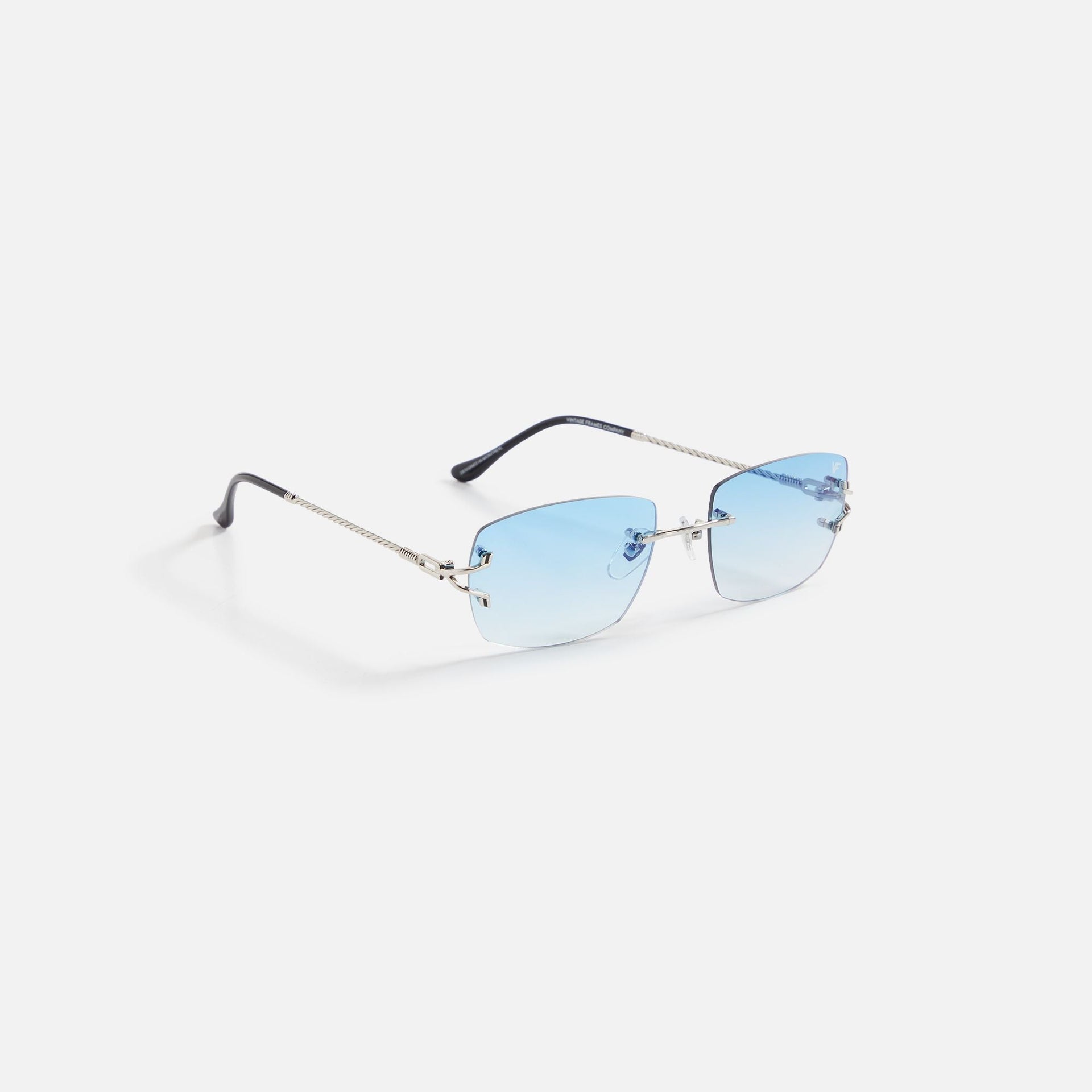 Vintage Frames Bal Harbour White Gold - Blue Flash