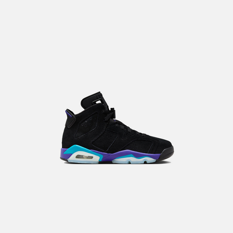 Nike GS Air Jordan 6 Retro Black Bright Concord Aquatone