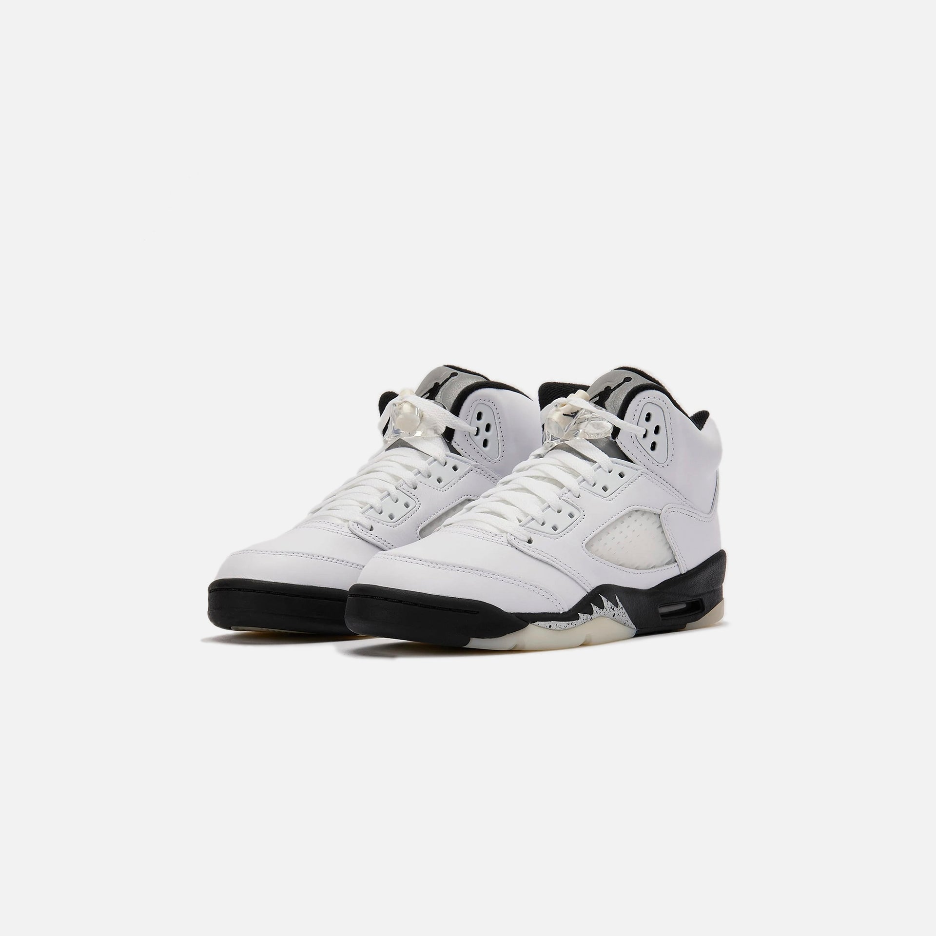 Jordan GS Air Jordan 5 Retro - White / Black / Sail / Metallic Silver