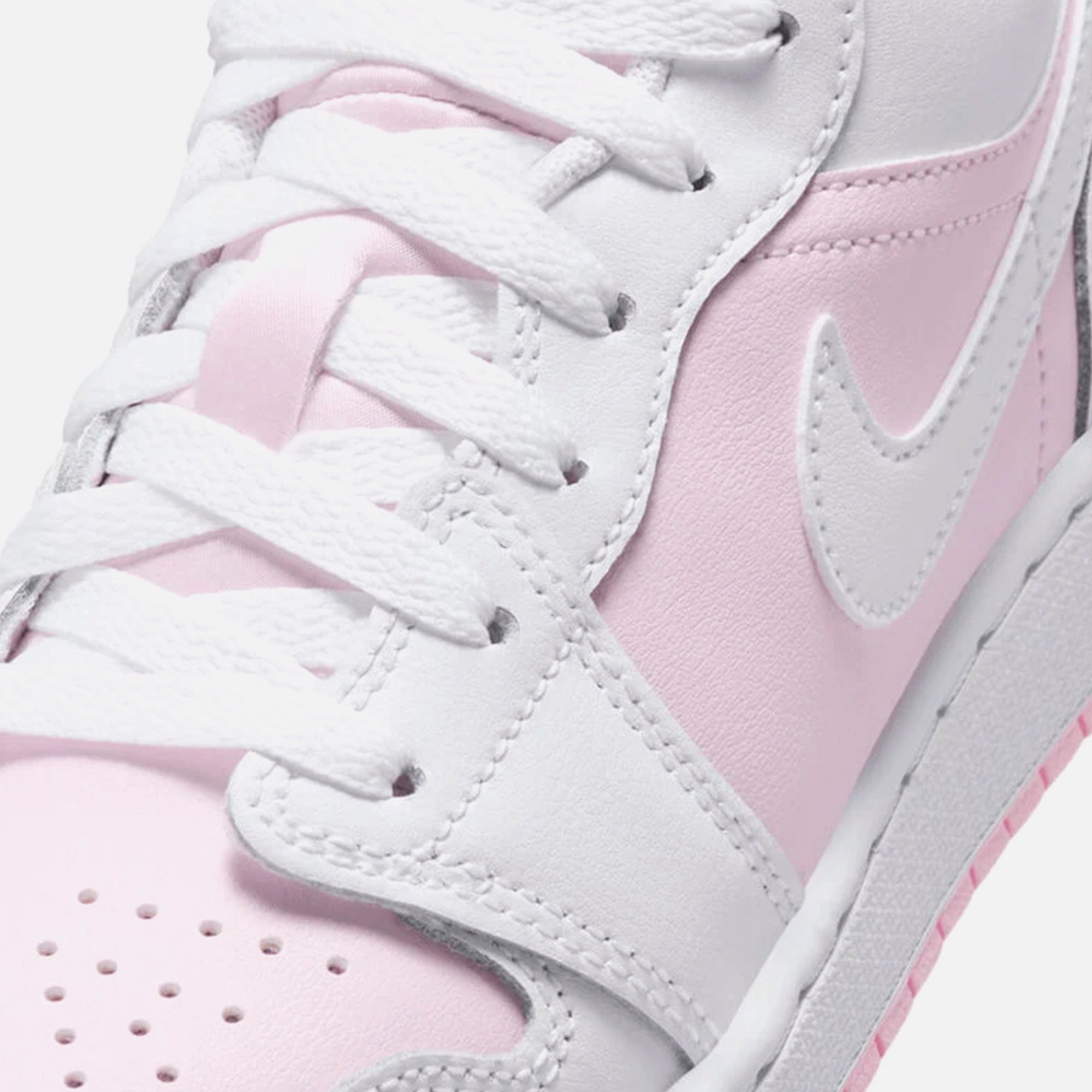 Nike GS Air Jordan 1 Low Bg - Pink Foam / White / Fire Red – Kith