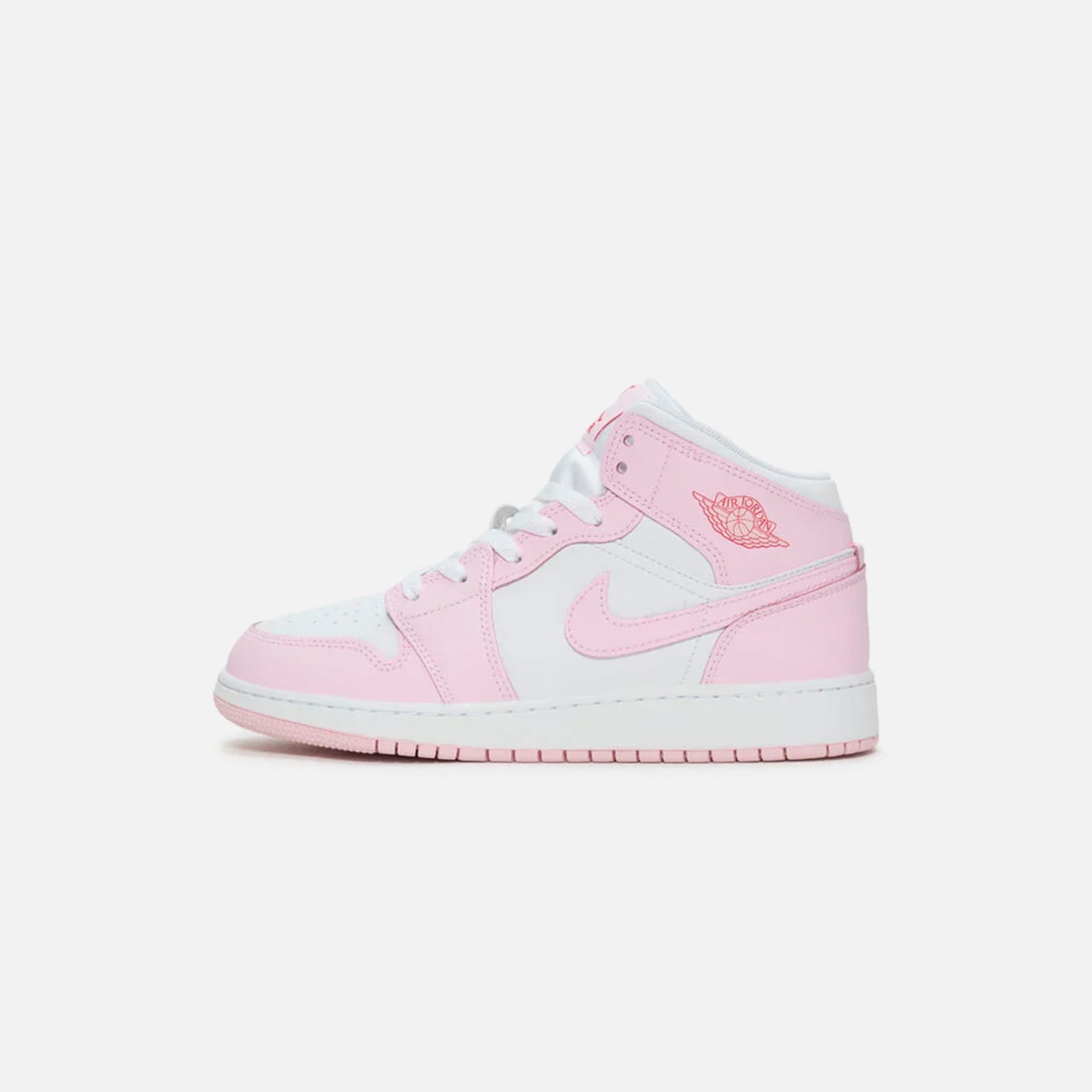 Nike Air GS Jordan 1 Mid Bg - Pink Foam / White / Fire Red