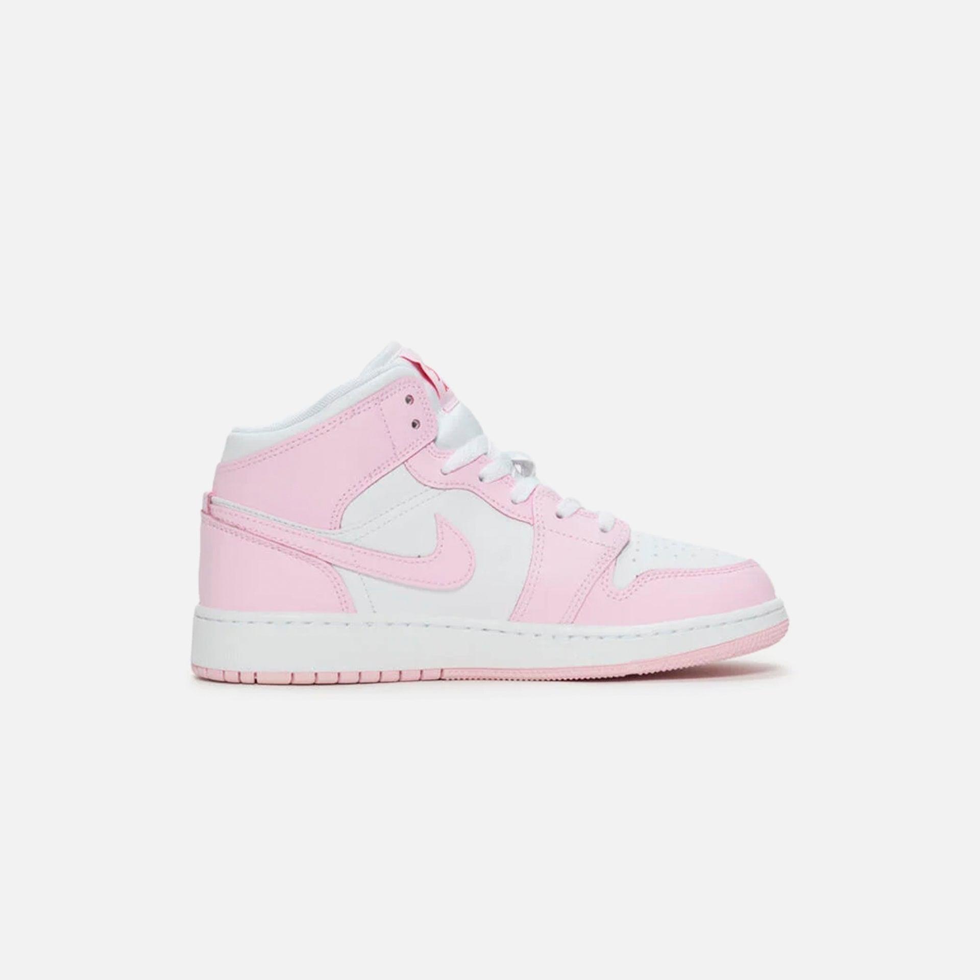 Nike Air GS Jordan 1 Mid Bg - Pink Foam / White / Fire Red