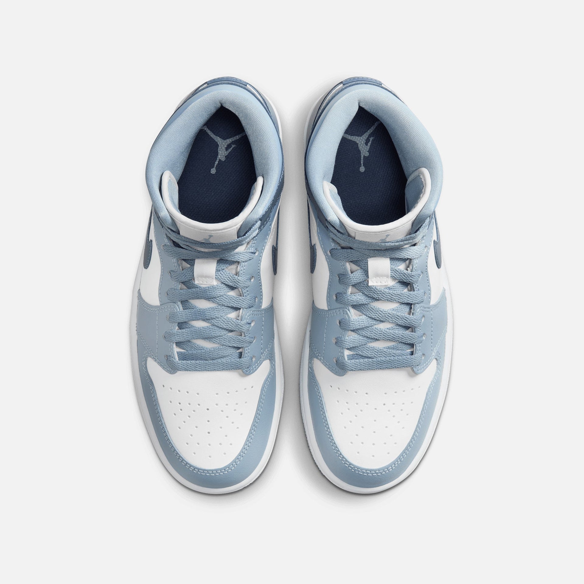 Wmns Air Jordan 1 Mid Sail/Diffused Blue-Blue Grey