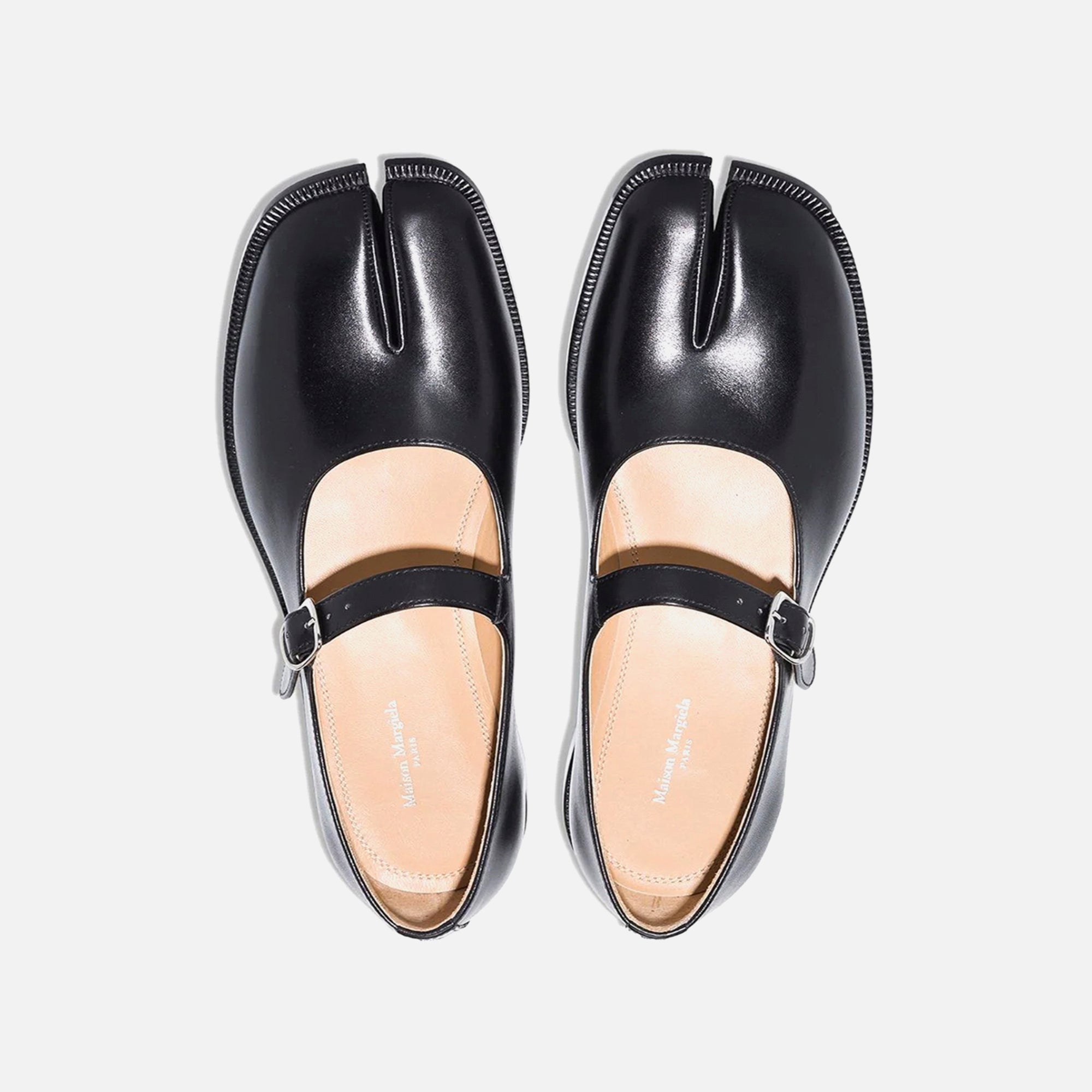 【MAISON MARGIELA】Mary-Jane Tabi Maison Margiela Tabi Leather Mary Jane Pumps | Black