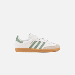 adidas Kids Samba OG - Cloud White / Silver Green / Gum