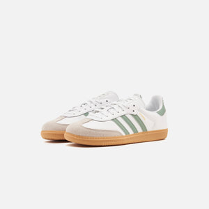 adidas Kids Samba OG - Cloud White / Silver Green / Gum